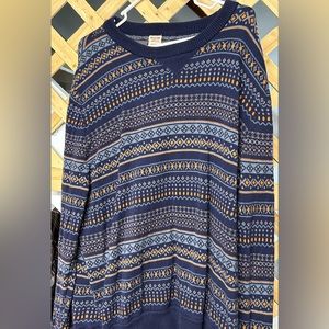 Men’s, Blue print sweater size XXL